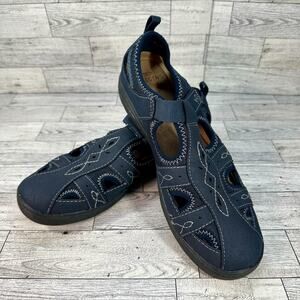 Earth Origins Shoes Womens Size 10 Navy Eliah Mary Jane Comfort Sandals Walking